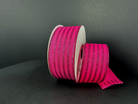 1.5" Fuschia Satin Cabana Ribbon Bolt