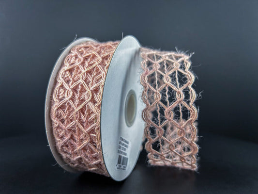 1.5" Mauve Woven Ribbon Bolt