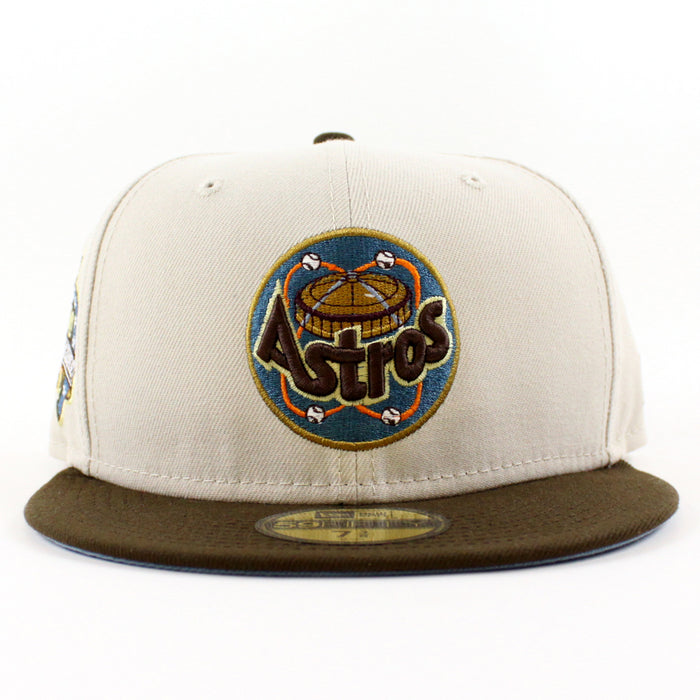 Houston Astros 1986 ALL STAR GAME New Era 59Fifty Fitted Hat (STONE WALNUT SKY BLUE Under Brim)
